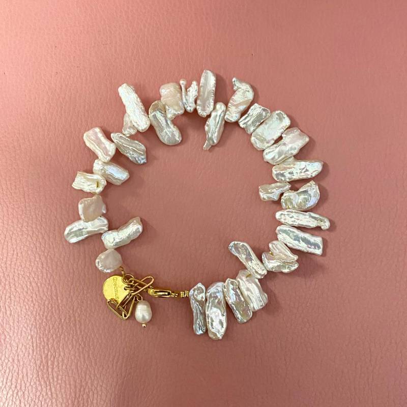 Keshi Perle Braut Fußkettchen Boho Strandhochzeitsschmuck von Grecmuse