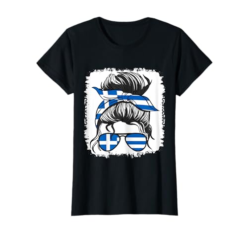 Griechische Mädchen Griechenland Mädchen Athen Frauen Griechische Flagge T-Shirt von Greek Girls Greece girls Athens women flag