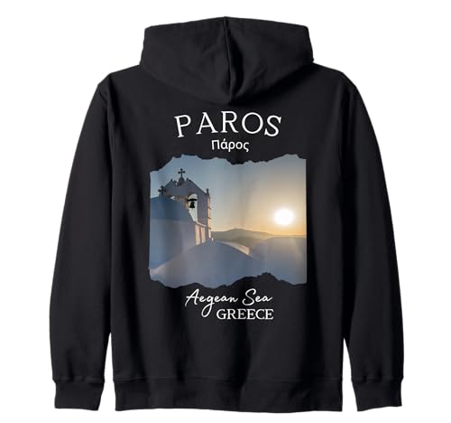 Griechische Insel Paros Griechenland Griechisch Urlaub Souvenir Damen Herren Kapuzenjacke Griechische Insel Paros Griechenland Griechisch Urlaub Souvenir Damen Herren Kapuzenjacke von Greek Island Vacation Outfits Matching Family