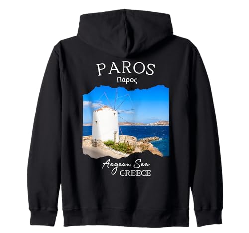 Griechische Insel Paros Griechenland Griechisch Urlaub Souvenir Damen Herren Kapuzenjacke Griechische Insel Paros Griechenland Griechisch Urlaub Souvenir Damen Herren Kapuzenjacke von Greek Island Vacation Outfits Matching Family