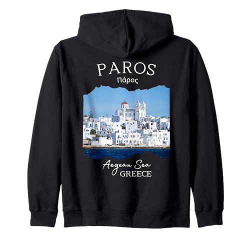 Griechische Insel Paros Griechenland Griechisch Urlaub Souvenir Damen Herren Kapuzenjacke Griechische Insel Paros Griechenland Griechisch Urlaub Souvenir Damen Herren Kapuzenjacke von Greek Island Vacation Outfits Matching Family