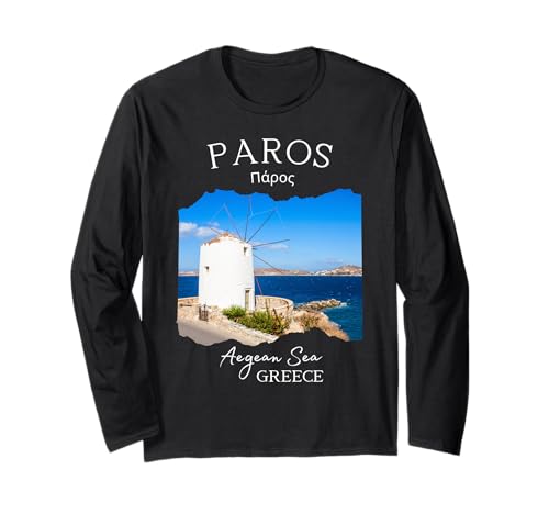 Griechische Insel Paros Griechenland Griechisch Urlaub Souvenir Damen Herren Langarmshirt Griechische Insel Paros Griechenland Griechisch Urlaub Souvenir Damen Herren Langarmshirt von Greek Island Vacation Outfits Matching Family
