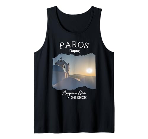 Griechische Insel Paros Griechenland Griechisch Urlaub Souvenir Damen Herren Tank Top Griechische Insel Paros Griechenland Griechisch Urlaub Souvenir Damen Herren Tank Top von Greek Island Vacation Outfits Matching Family