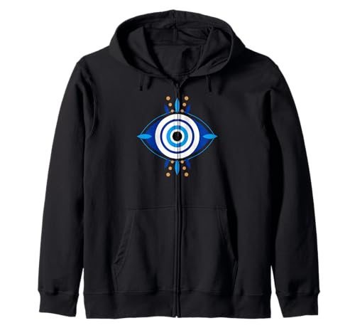 Blauer griechischer böser Blick Kinder Männer Frauen Geschenk Kapuzenjacke von Greek Mati Evil Eye Products