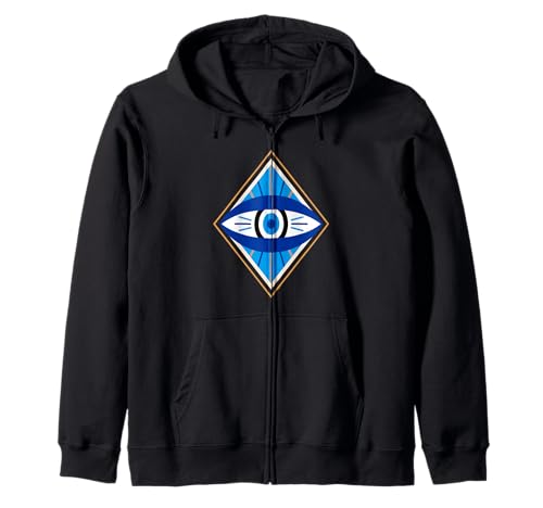 Dreieck griechischer böser Blick Kinder Männer Frauen Geschenk Kapuzenjacke von Greek Mati Evil Eye Products