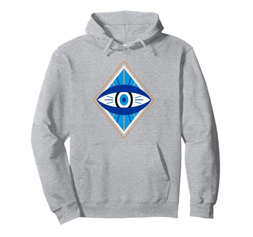 Dreieck griechischer böser Blick Kinder Männer Frauen Geschenk Pullover Hoodie von Greek Mati Evil Eye Products