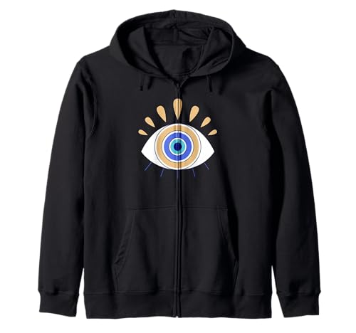 Gold Lash griechischer böser Blick Kinder Männer Frauen Geschenk Kapuzenjacke von Greek Mati Evil Eye Products