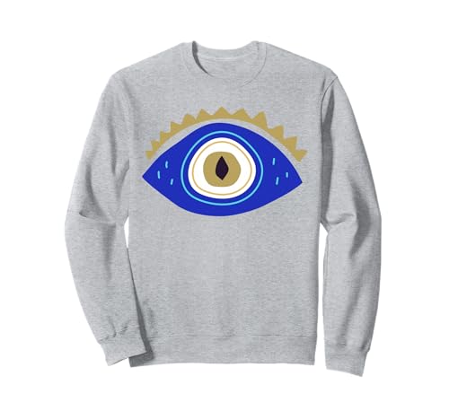 Gold griechischer böser Blick Kinder Männer Frauen Geschenk Sweatshirt von Greek Mati Evil Eye Products