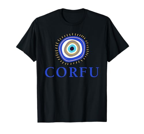Korfu griechischer böser Blick Kinder Männer Frauen Geschenk T-Shirt Korfu griechischer böser Blick Kinder Männer Frauen Geschenk T-Shirt von Greek Mati Evil Eye Products