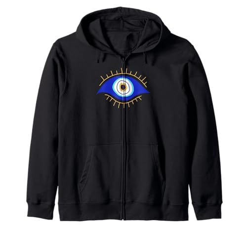 Kunsthandwerker, griechischer böser Blick, Kinder, Männer, Frauen, Geschenk Kapuzenjacke von Greek Mati Evil Eye Products