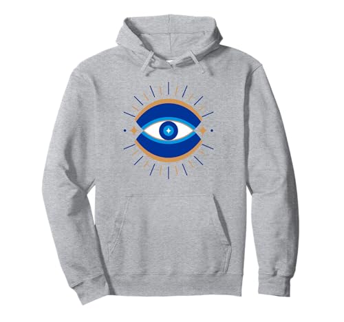 Radiating Evil Eye Kinder Männer Frauen Geschenk Pullover Hoodie von Greek Mati Evil Eye Products