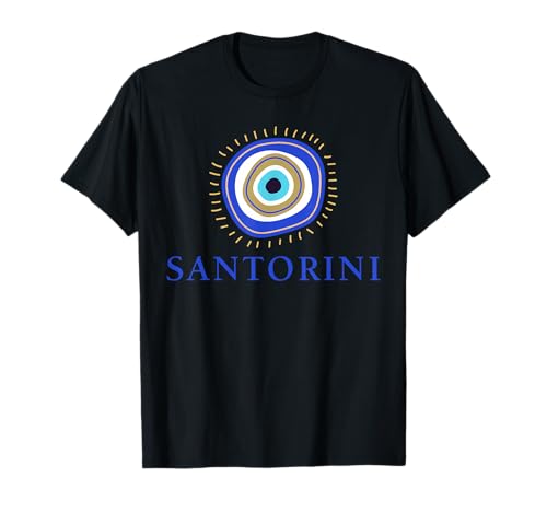 Santorini griechischer böser Blick Kinder Männer Frauen Geschenk T-Shirt Santorini griechischer böser Blick Kinder Männer Frauen Geschenk T-Shirt von Greek Mati Evil Eye Products