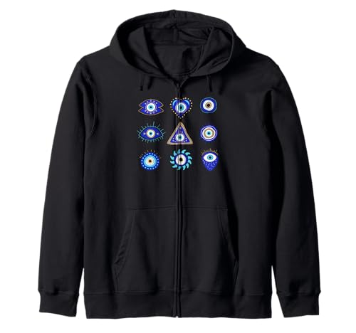 Viele griechische Mati Evil Eye Kinder Männer Frauen Geschenk Kapuzenjacke von Greek Mati Evil Eye Products