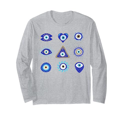 Viele griechische Mati Evil Eye Kinder Männer Frauen Geschenk Langarmshirt Viele griechische Mati Evil Eye Kinder Männer Frauen Geschenk Langarmshirt von Greek Mati Evil Eye Products