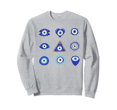 Viele griechische Mati Evil Eye Kinder Männer Frauen Geschenk Sweatshirt von Greek Mati Evil Eye Products