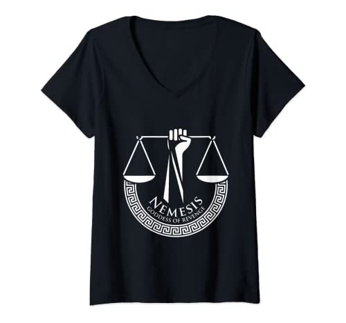 Damen Griechisches Mythologie-Geschenk | Antike Griechenland Geschichte Liebhaber Nemesis T-Shirt mit V-Ausschnitt Damen Griechisches Mythologie-Geschenk | Antike Griechenland Geschichte Liebhaber Nemesis T-Shirt mit V-Ausschnitt von Greek Mythology Apparel for Gods and Goddesses