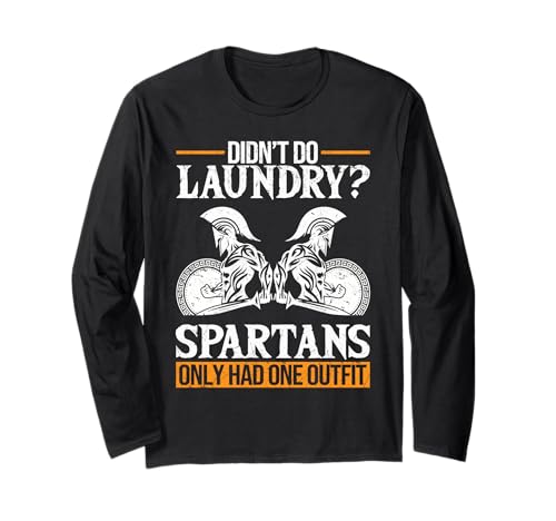 Griechisches Design Herren Grafik Spartan Warrior Sparta Langarmshirt von Greek Spartan Ancient Greece Mens Graphic