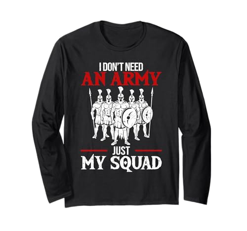 Griechisches Design Spartan Warrior Army Herren Grafik Sparta Langarmshirt von Greek Spartan Ancient Greece Mens Graphic