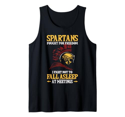 Herren Graphic Spartan Helm Griechisches Design Ancient Warrior Tank Top von Greek Spartan Ancient Greece Mens Graphic