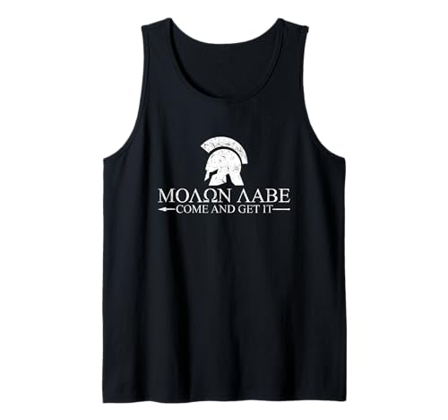 Antikes Griechenland Spartan Helm Design Griechisch Herren Grafik Tank Top von Greek Spartan Mens Graphic Ancient Greece