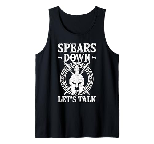 Spartan Helm Griechisches Design Spartan Warrior Herren Grafik Tank Top von Greek Spartan Mens Graphic Ancient Greece