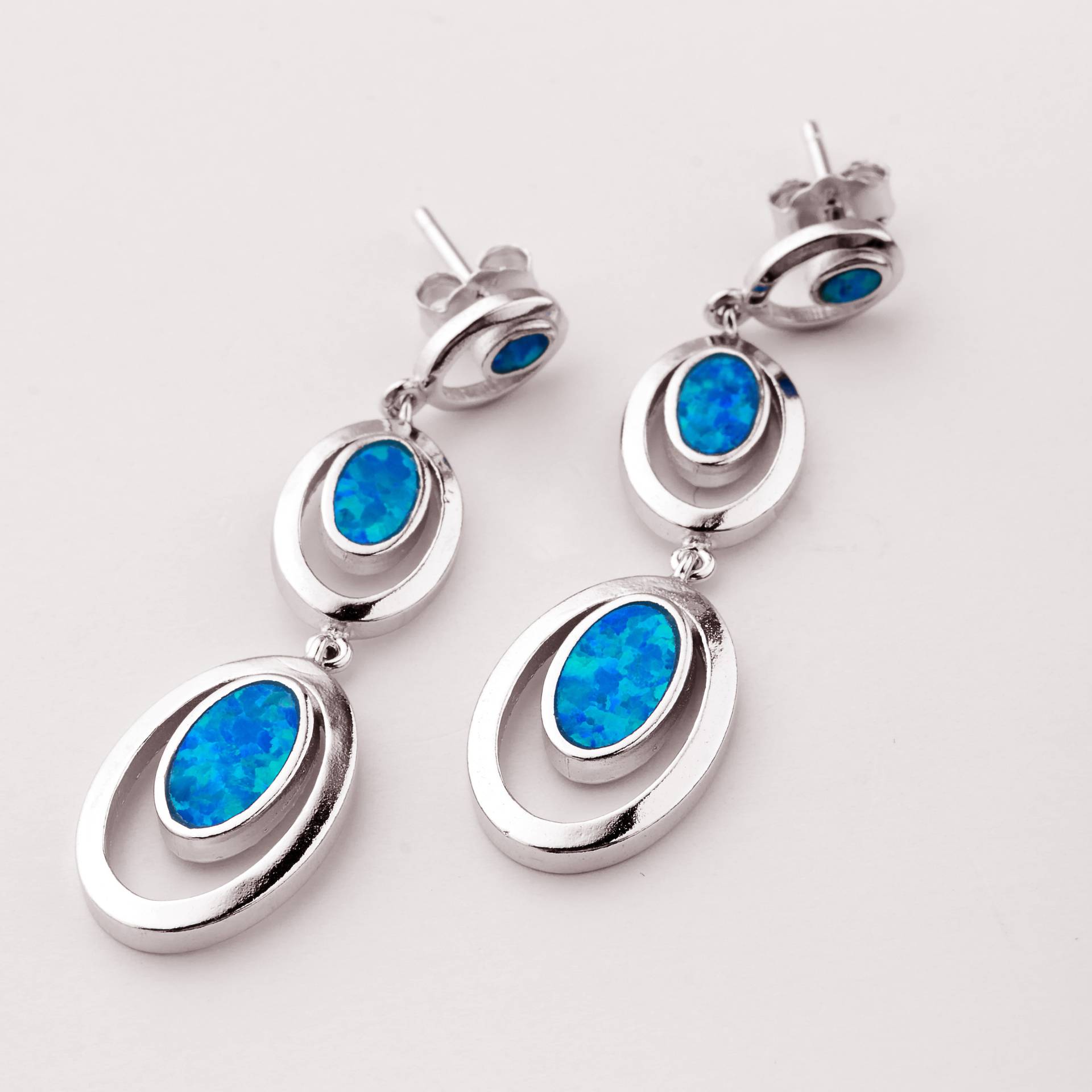 Silber 925/Opal Ohrringe Sterling von GreekAncientJewelry