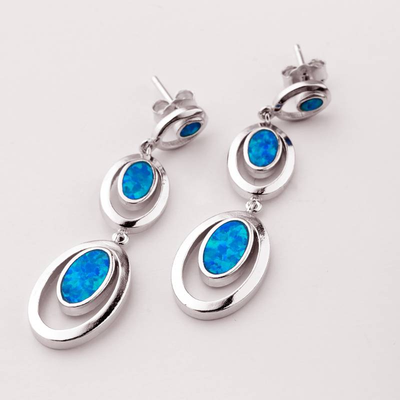 Silber 925/Opal Ohrringe Sterling von GreekAncientJewelry
