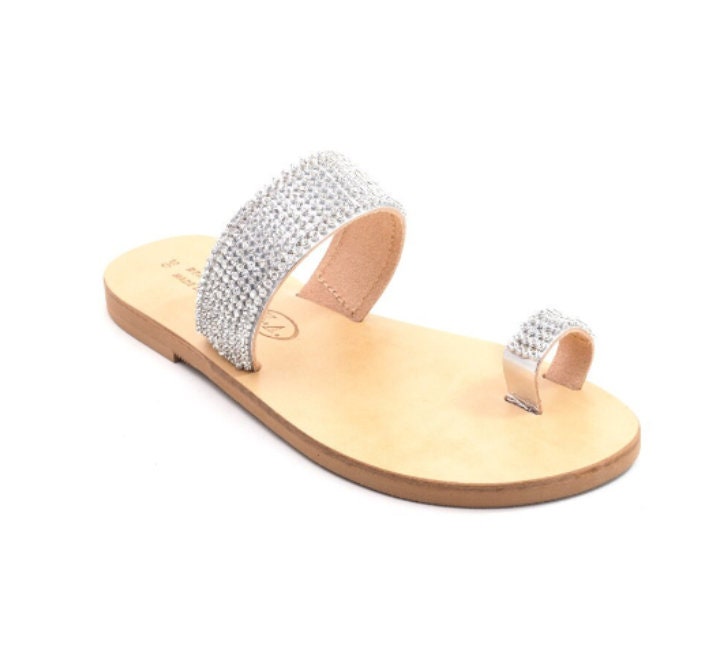 Handgemachte Leder Hochzeit Sandalen . | Leder Innen Und Sohle Gr 38 Gold von GreekArtCrafts