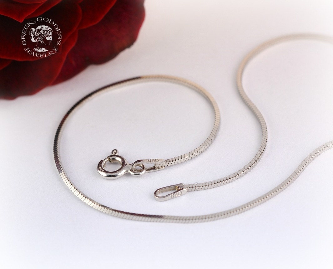 sterling Silber Kette, Schlangen Kette Halskette, 45 cm 18 "Kette, 40 16" Für Anhänger, Silberkette sterling Silber Kette, Schlangen Kette Halskette, 45 cm 18 "Kette, 40 16" Für Anhänger, Silberkette von GreekGoddessJewelry