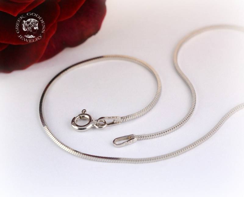 sterling Silber Kette, Schlangen Kette Halskette, 45 cm 18 "Kette, 40 16" Für Anhänger, Silberkette sterling Silber Kette, Schlangen Kette Halskette, 45 cm 18 "Kette, 40 16" Für Anhänger, Silberkette von GreekGoddessJewelry