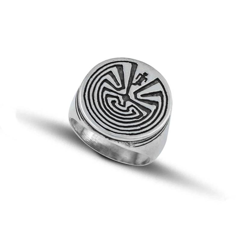 Herren Siegelring Aus Sterlingsilber Labyrinth-Design von Greekjewls