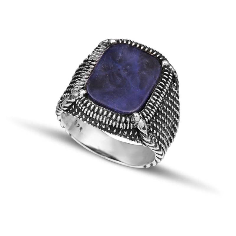 Sterling Silber 925 Männer Ring Mit Sodalith Stein von Greekjewls