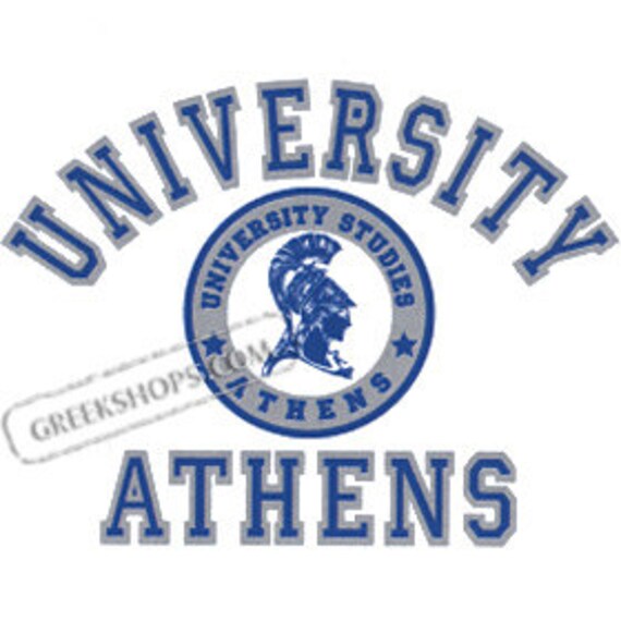 University Of Athens Greece Hooded Sweatshirt von Greekshopscom