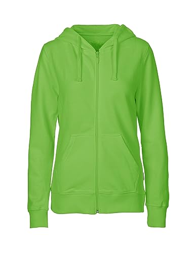 Green Cat Damen Kapuzenjacke, 100% Bio-Baumwolle. Fairtrade, Oeko-Tex und Ecolabel zertifiziert, Textilfarbe: limette, Gr.: XS von Green Cat