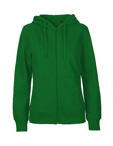 Green Cat Damen Kapuzenjacke, 100% Bio-Baumwolle. Fairtrade, Oeko-Tex und Ecolabel zertifiziert, Textilfarbe: grün, Gr.: XS von Green Cat