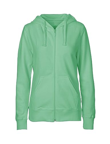 Green Cat Damen Kapuzenjacke, 100% Bio-Baumwolle. Fairtrade, Oeko-Tex und Ecolabel zertifiziert, Textilfarbe: mint, Gr.: M von Green Cat