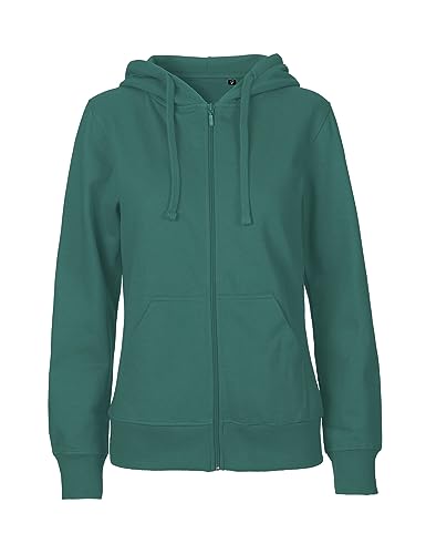 Green Cat Damen Kapuzenjacke, 100% Bio-Baumwolle. Fairtrade, Oeko-Tex und Ecolabel zertifiziert, Textilfarbe: teal, Gr.: S, GC37_teal_S von Green Cat