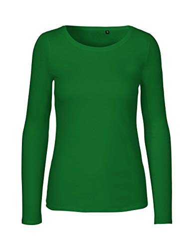 Green Cat- Damen Langarmshirt, 100% Bio-Baumwolle. Fairtrade, Oeko-Tex und Ecolabel Zertifiziert, Textilfarbe: grasgrün, Gr. XL von Green Cat