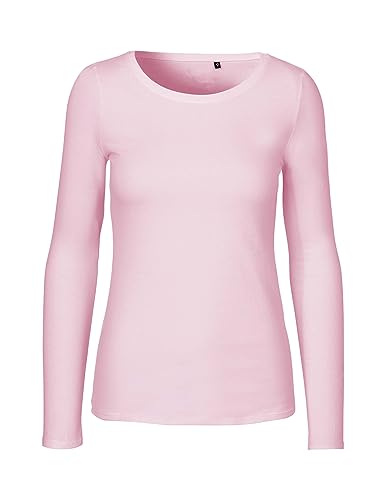 Green Cat Damen Langarmshirt, 100% Bio-Baumwolle. Fairtrade, Oeko-Tex und Ecolabel Zertifiziert, Textilfarbe: Hellrosa, Gr.: M von Green Cat