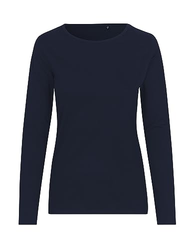 Green Cat- Damen Langarmshirt, 100% Bio-Baumwolle. Fairtrade, Oeko-Tex und Ecolabel Zertifiziert, Textilfarbe: Navy, Gr. L von Green Cat