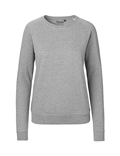 Green Cat Damen Sweatshirt, 100% Bio-Baumwolle. Fairtrade, Oeko-Tex und Ecolabel Zertifiziert, Textilfarbe: Graumeliert, Gr.: 2XL von Green Cat