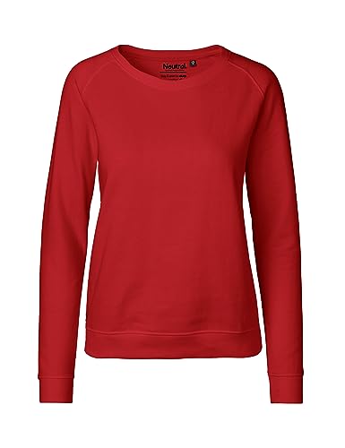 Green Cat Damen Sweatshirt, 100% Bio-Baumwolle. Fairtrade, Oeko-Tex und Ecolabel Zertifiziert, Textilfarbe: rot, Gr.: XS von Green Cat