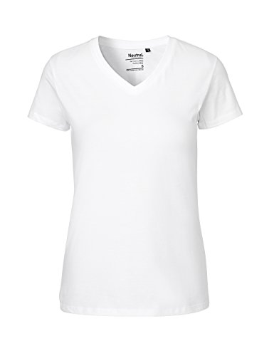 Green Cat Damen T-Shirt mit V-Ausschnitt, 100% Bio-Baumwolle. Fairtrade, Oeko-Tex und Ecolabel Zertifiziert, Textilfarbe: weiß, Gr.: M Green Cat Damen T-Shirt mit V-Ausschnitt, 100% Bio-Baumwolle. Fairtrade, Oeko-Tex und Ecolabel Zertifiziert, Textilfarbe: weiß, Gr.: M von Green Cat