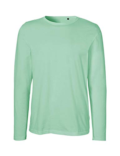 Green Cat Herren Langarm T-Shirt, 100% Bio-Baumwolle. Fairtrade, Oeko-Tex und Ecolabel Zertifiziert, Mint, L von Green Cat