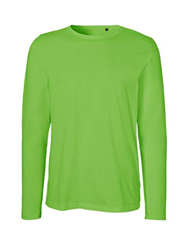 Green Cat Herren Langarm T-Shirt, 100% Bio-Baumwolle. Fairtrade, Oeko-Tex und Ecolabel Zertifiziert, Limette, M von Green Cat