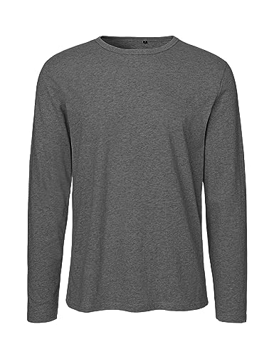 Green Cat Herren Langarm T-Shirt, 100% Bio-Baumwolle. Fairtrade, Oeko-Tex und Ecolabel Zertifiziert, Dunkelgrau, 3XL von Green Cat
