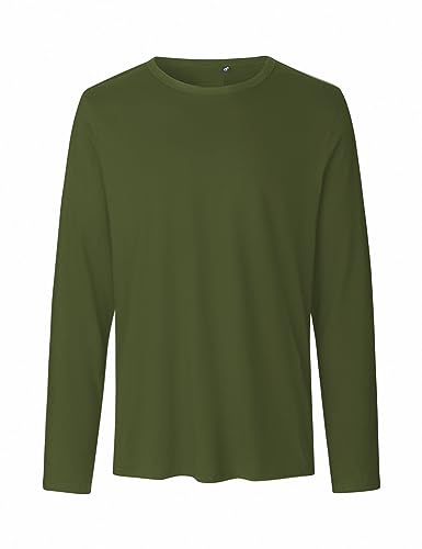 Green Cat Herren Langarm T-Shirt, 100% Bio-Baumwolle. Fairtrade, Oeko-Tex und Ecolabel Zertifiziert, Oliv, XXL von Green Cat