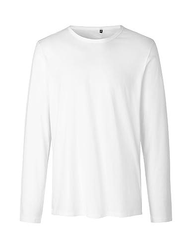 Green Cat Herren Langarm T-Shirt, 100% Bio-Baumwolle. Fairtrade, Oeko-Tex und Ecolabel Zertifiziert, Weiß, M von Green Cat