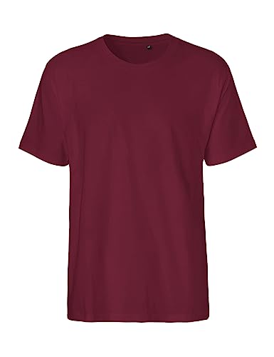 Green Cat Herren T-Shirt, 100% Bio-Baumwolle. Fairtrade, Oeko-Tex und Ecolabel Zertifiziert, Textilfarbe: Bordeaux, Gr.: M von Green Cat