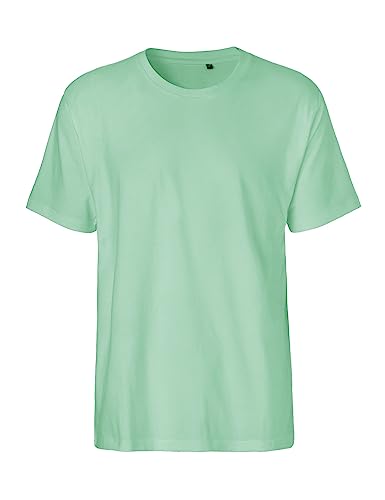 Green Cat Herren T-Shirt, 100% Bio-Baumwolle. Fairtrade, Oeko-Tex und Ecolabel Zertifiziert, Textilfarbe: Mint, Gr.: M von Green Cat